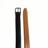 SWITCH STYLE BLACK AND TAN LEATHER BELT
